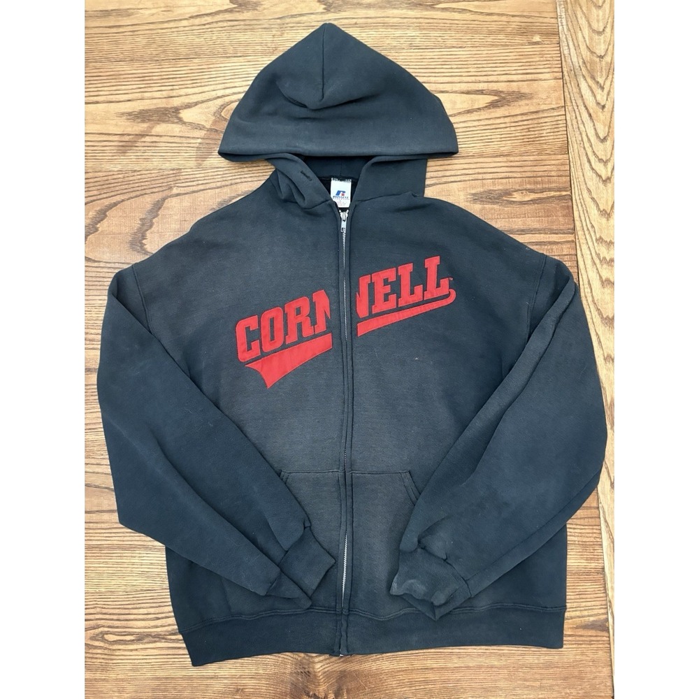 Vintage 00s Russell Athletic Size‎ Large Full Zip Cornell Ivy Hoodie Sweatshirt